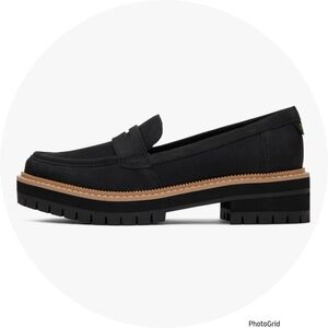 Toms Black Cara Platform Loafers